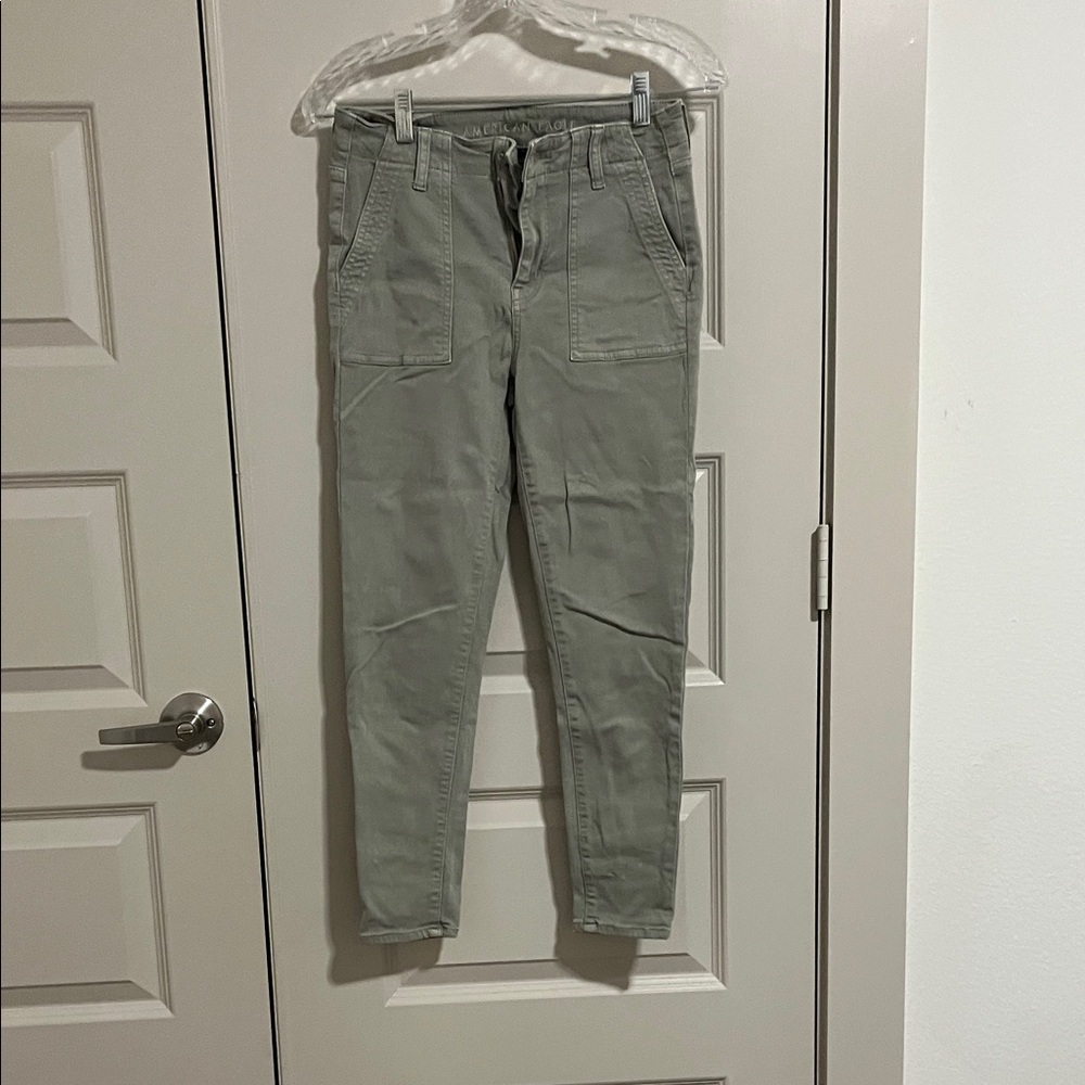 American Eagle Outfitters Light Green Super Stretch Jeans